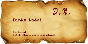 Dinka Noémi névjegykártya